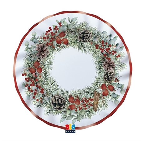 6 Piatti Fondi Ø 24 cm Christmas Joy