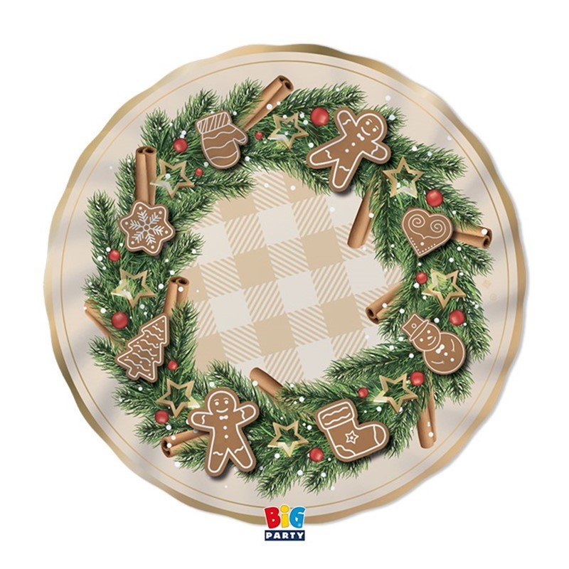 6 Piatti Ø 30 cm Gingerbread