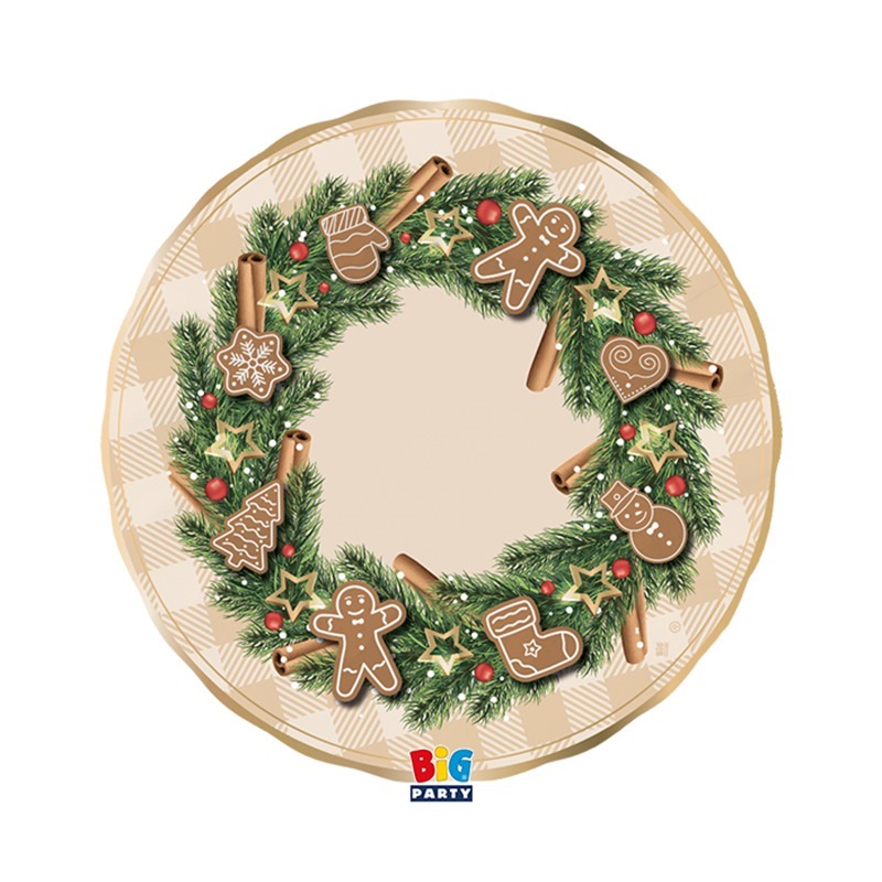 6 Piatti Fondi Ø 24 cm Gingerbread