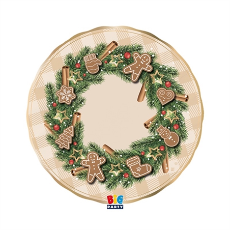 6 Piatti Fondi Ø 24 cm Gingerbread