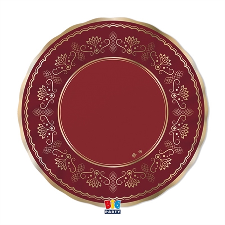 6 Piatti Ø 20 cm Royal Red Gold