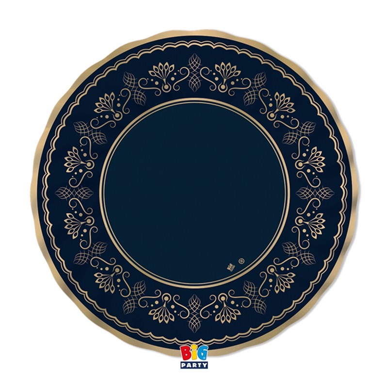 6 Piatti Ø 30 cm Royal Blue Gold