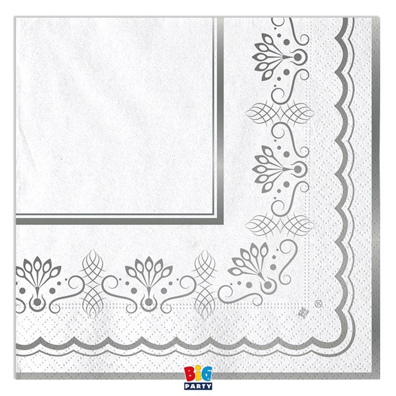 16 Tovaglioli 33 x 33 cm Royal Silver