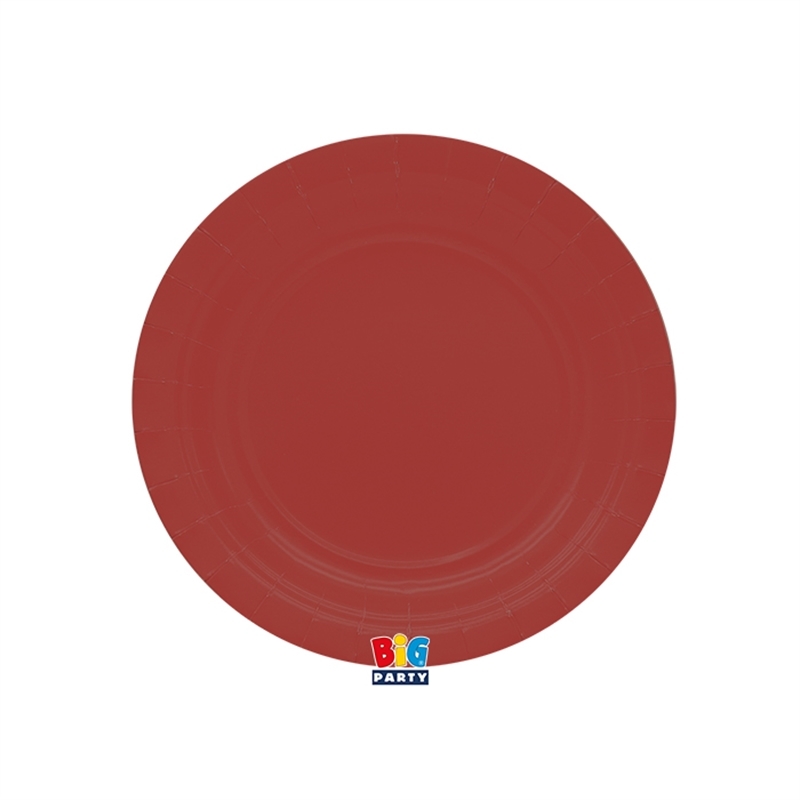 25 Piatti Ecolor Ø 18 cm Rosso Intenso