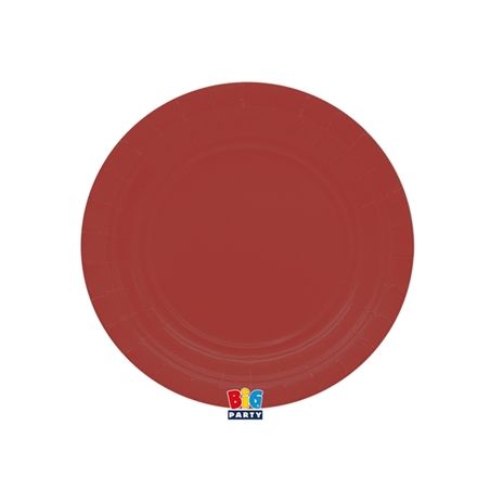 25 Piatti Ecolor Ø 18 cm Rosso Intenso