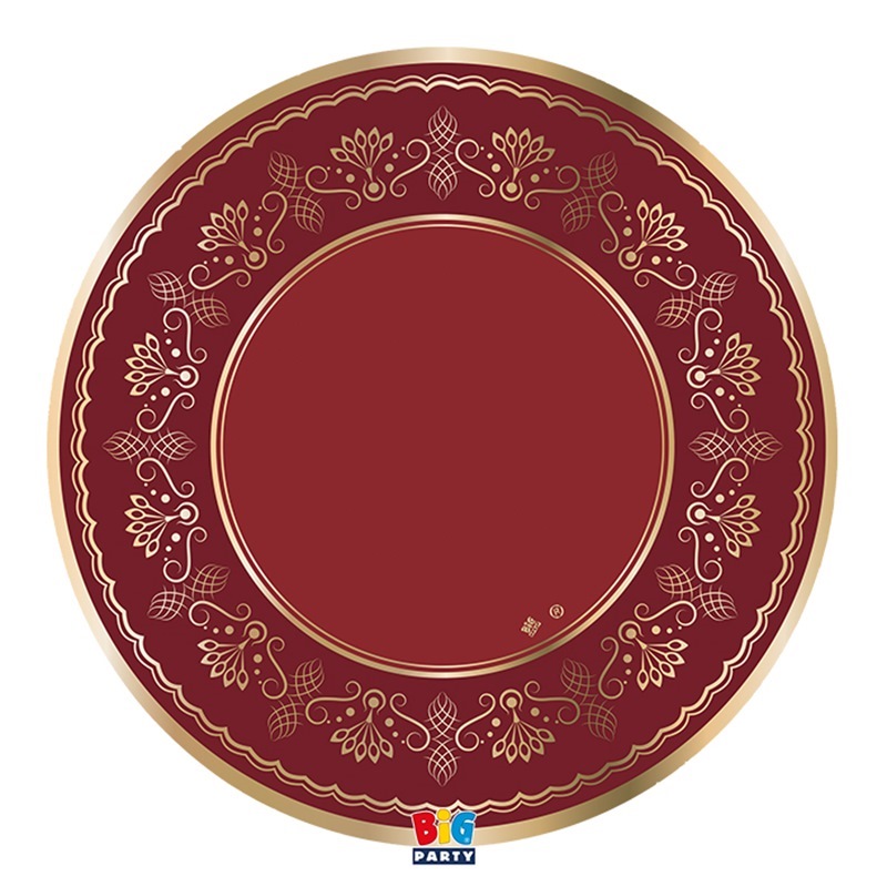 6 Sottopiatti Ø 32 cm Royal Red Gold