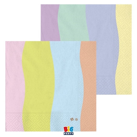 20 Tovaglioli 33 x 33 cm Soft Rainbow