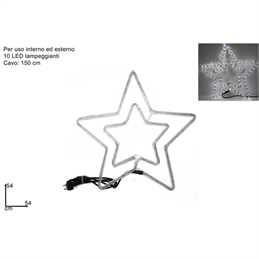 Doppia Stella Lampeggiante A Led Bianca