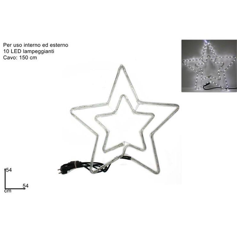 Doppia Stella Lampeggiante A Led Bianca