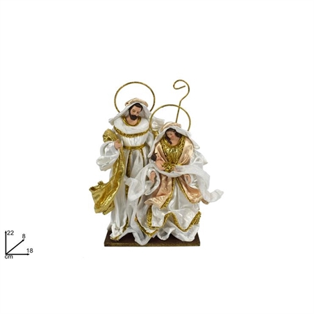 Natività 22 Cm Bianco E Oro 