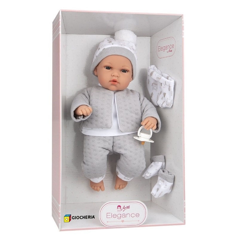 Bebè 33 cm completino grigio