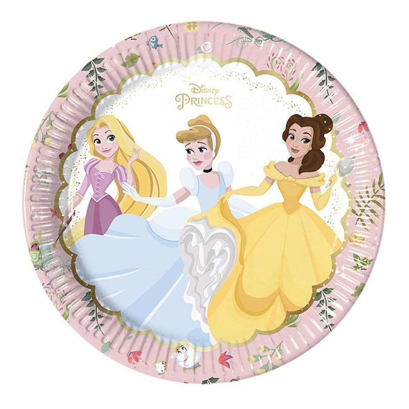 Piatti in carta 23 cm Principesse Disney 8 pz