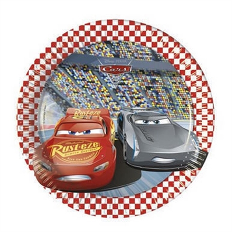 Piatti 19,5 cm Cars 3 8 pezzi
