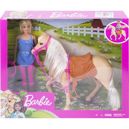 Barbie Bambola cavallo blonde