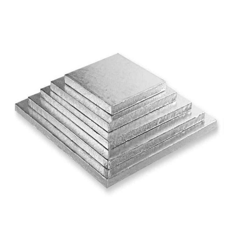 Cake Board Argento quadrato 25x25 cm spessore 1,2 cm