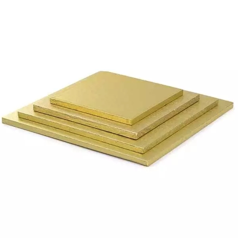 Cake Board Dorato quadrato 25x25 cm spessore 1,2 cm