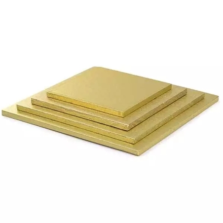 Cake Board Dorato quadrato 25x25 cm spessore 1,2 cm