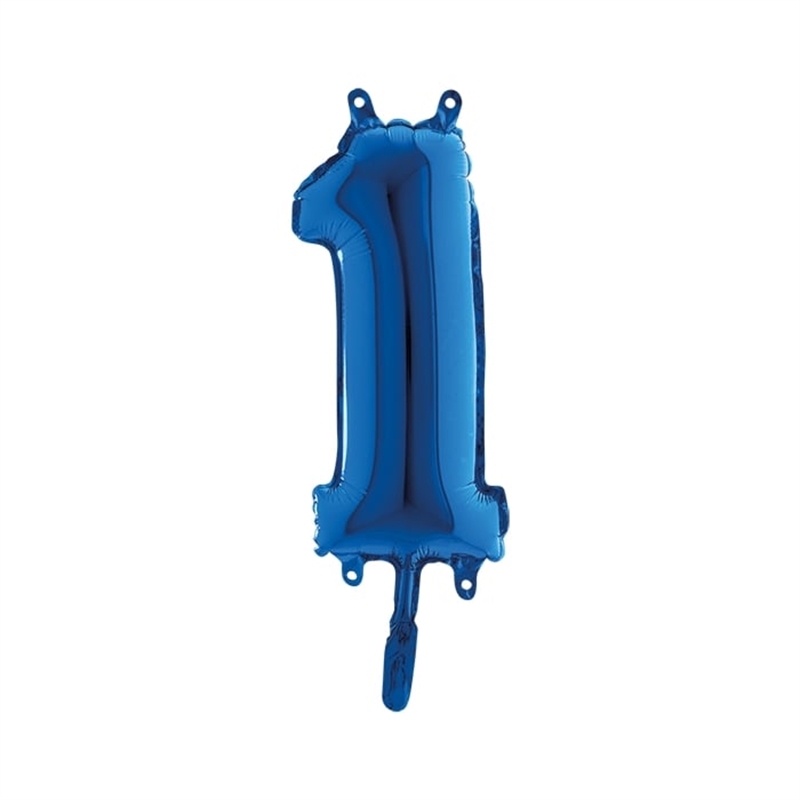 Palloncino Mylar Blu 14″ Numero 1
