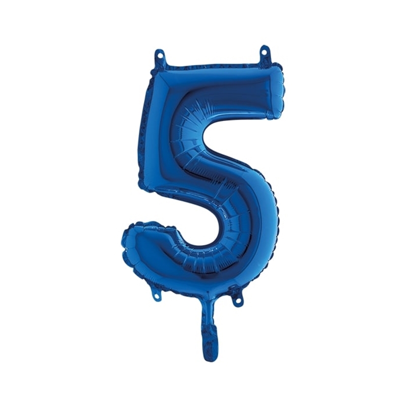 Palloncino Mylar Blu 14″ Numero 5