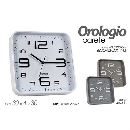 Orologio Da Parete 30 x 30 x 4,5 Cm