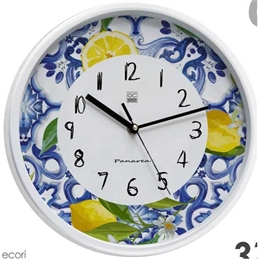 Orologio da Parete Tondo Silinzioso Classico Moderno Panarea 31 Cm