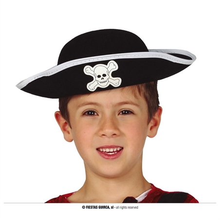 Cappello Pirata in feltro Nero