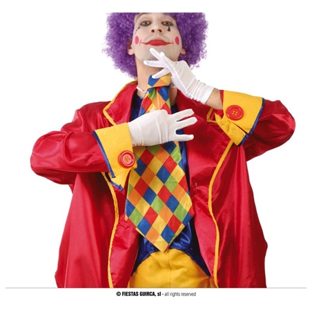 Cravatta Clown Scacchi 30 cm