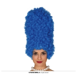 Parrucca Blu Riccia 40 cm
