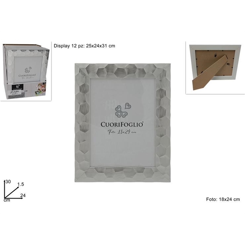 Cornice Legno Silver Per Foto 18x24