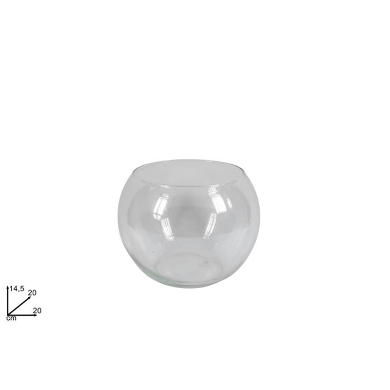 Vaso Palla Vetro 20 Cm