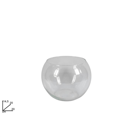 Vaso Palla Vetro 20 Cm