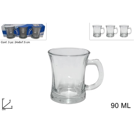 Bicchierini In Vetro Set 3 Pezzi