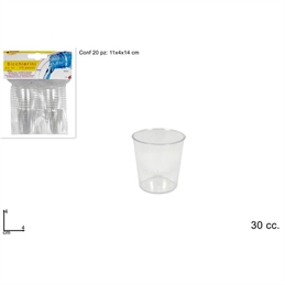 Bicchierini In Plastica Trasparenti 30 CC