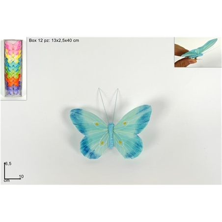 Farfalla Con Pinzetta Colori Assortiti