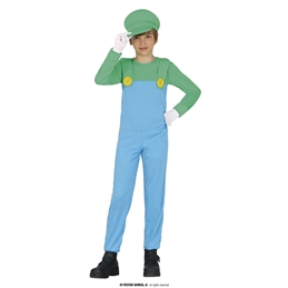Costume Idraulico verde 7/9 anni