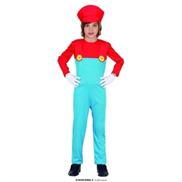 Costume Idraulico Rosso 7/9 anni