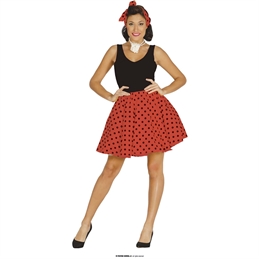 Set Pin Up anni 50 rosso a pois 42/44