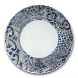 Set Di Piatti Coordinati 18 Pezzi Per La Casa Modello Ischia Decorazioni Blu Geometriche Casa Cucina