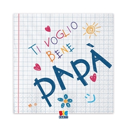 16 Tovaglioli 33 x 33 cm Auguri Papà