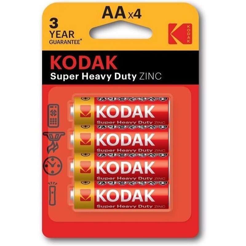 Kodak AA 4 x Super Heavy Duty batterijen