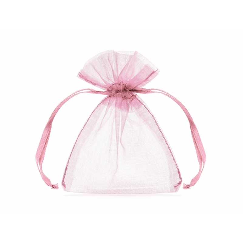 10 Sacchetti Organzina 10x12 Rosa