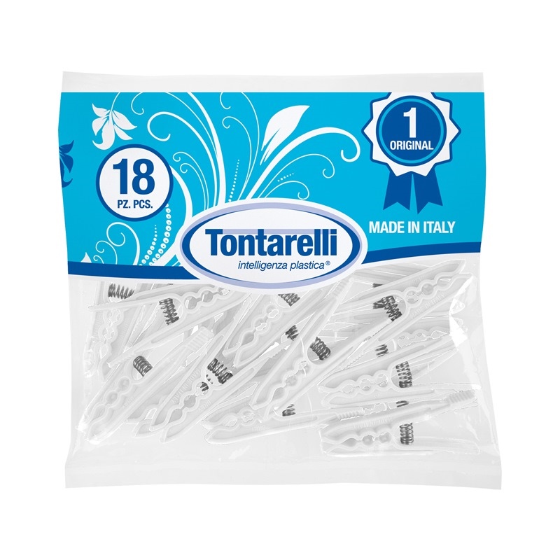 Minimollet Sacchetto da 18 mollette monocolore.