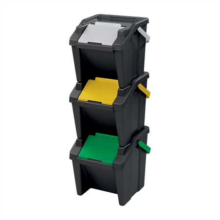 Set 3 Pattumiere Verticali 30 L
