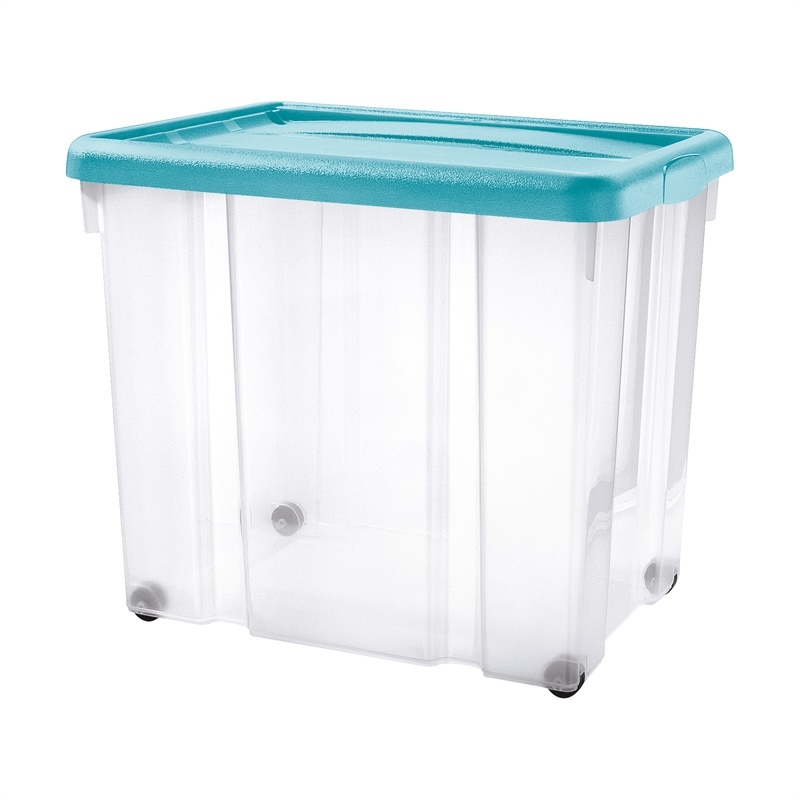 Puzzle Box Con Coperchio A Scatto E Ruote 80 L