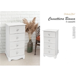 Settimino 4 Cassetti Bianco