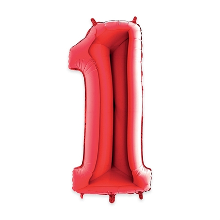 Palloncino Mylar Rosso 40″ Numero 1
