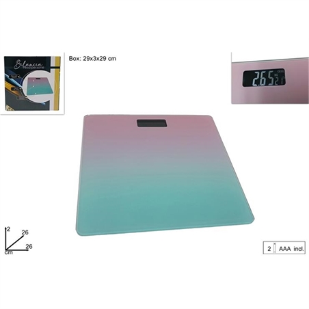 Bilancia Pesa Persona Multicolor In Vetro