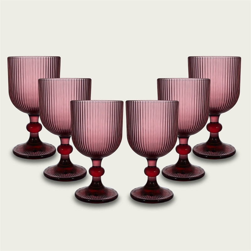 Set 6 Calici In Vetro Eternity Porpora