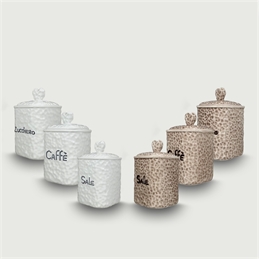 Tris Barattoli In Ceramica