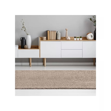 Tappeto Trend Da Salotto Moderno Tinta Unita Beige 133X190